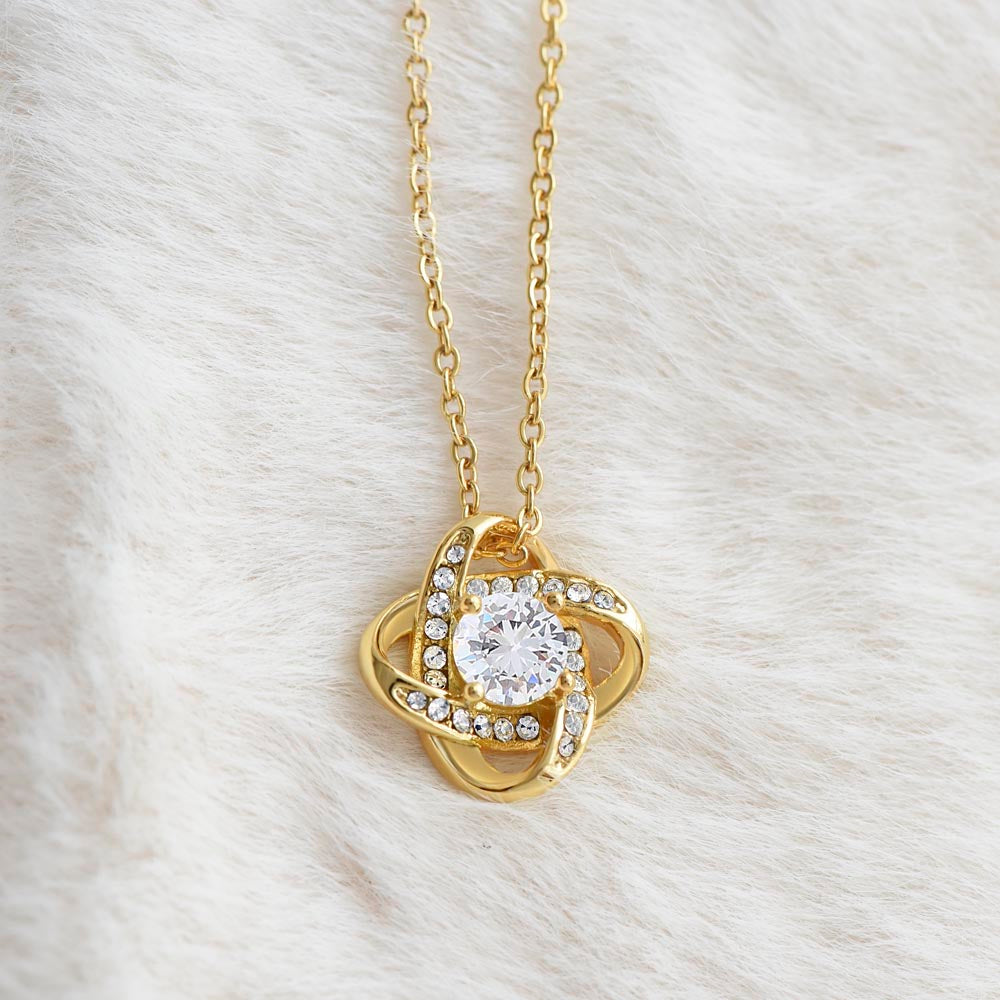 Mother Love Knot Necklace | CZ Crystal Gift | Eternal Bond Jewelry