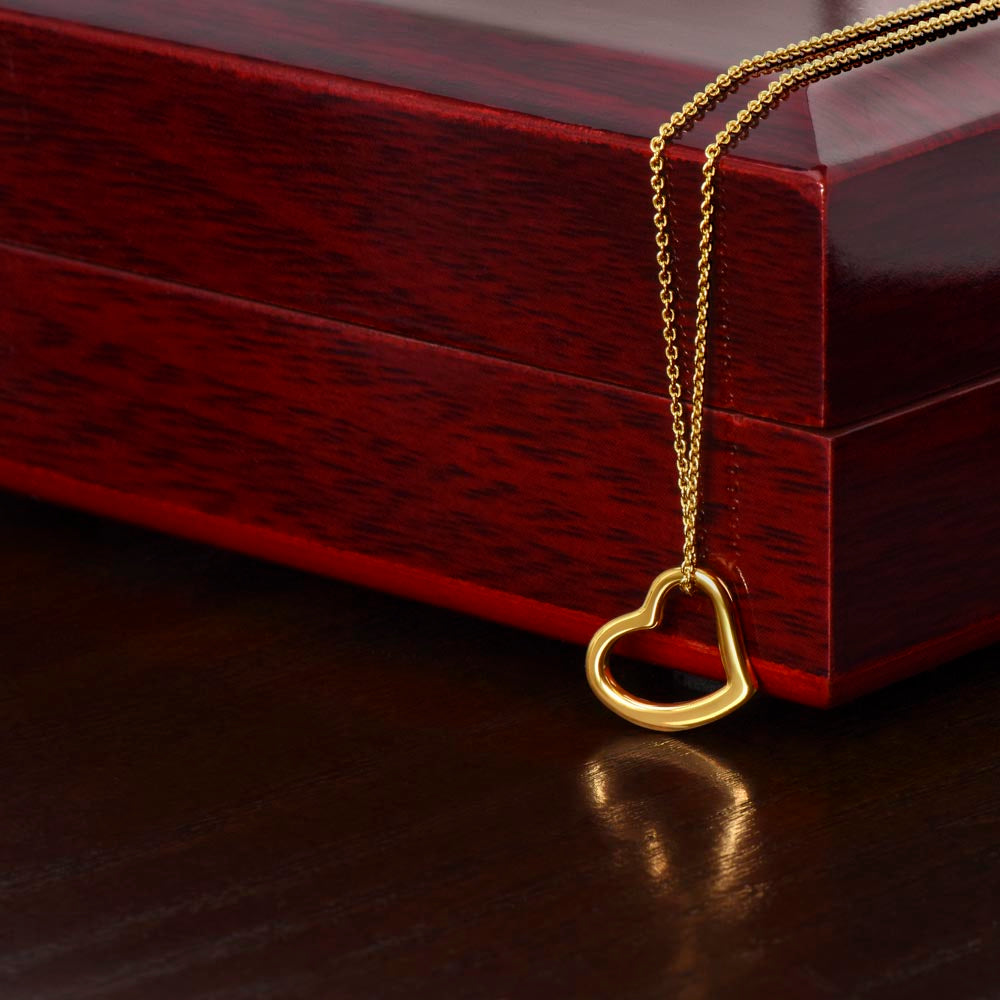 Amazing Daughter Heart Necklace | 18K Gold Love Gift | Precious Bond Jewelry