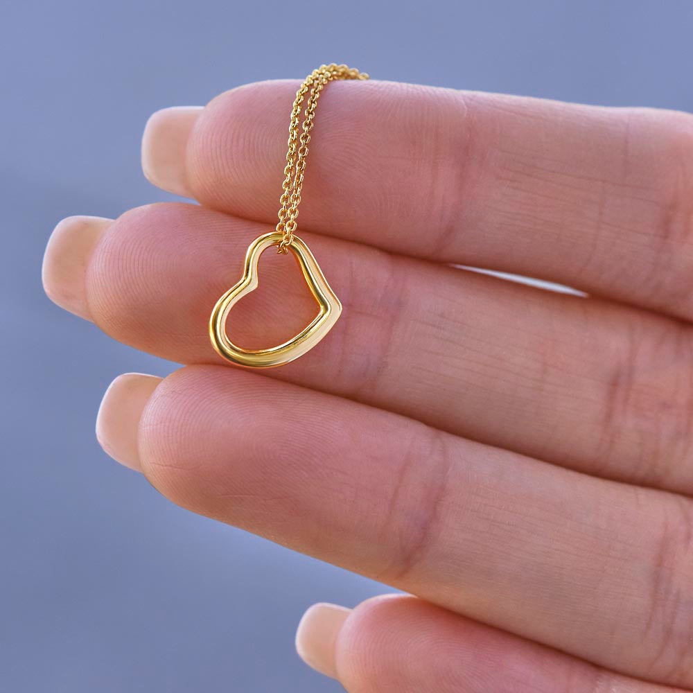 Amazing Daughter Heart Necklace | 18K Gold Love Gift | Precious Bond Jewelry