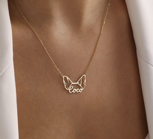 Custom Dog Ear Necklace – A Personalized Tribute to Your Loyal Companion