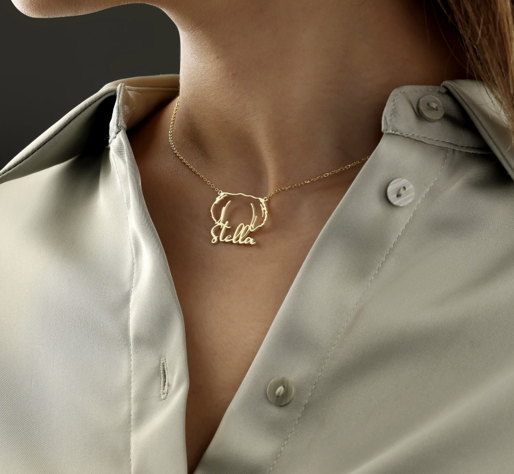 Custom Dog Ear Necklace – A Personalized Tribute to Your Loyal Companion