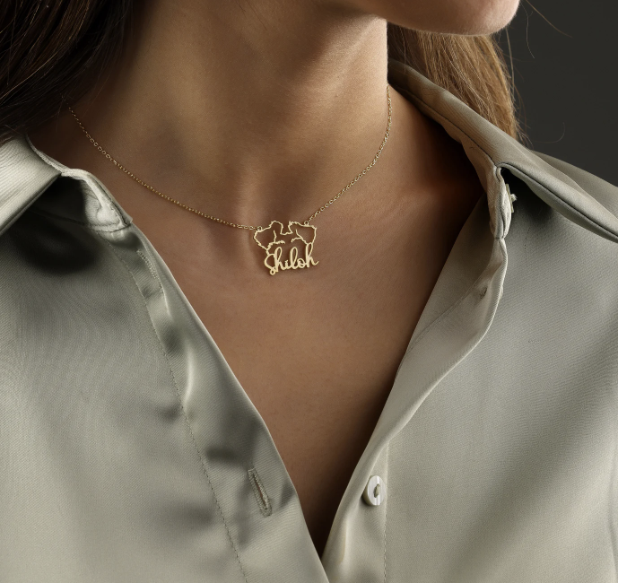 Custom Dog Ear Necklace – A Personalized Tribute to Your Loyal Companion
