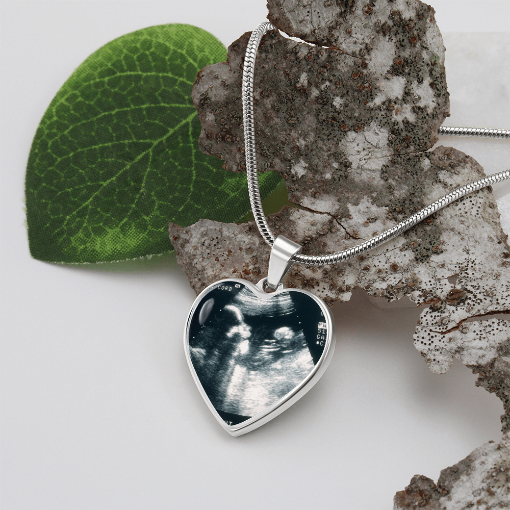 Custom Sonogram Heart necklace