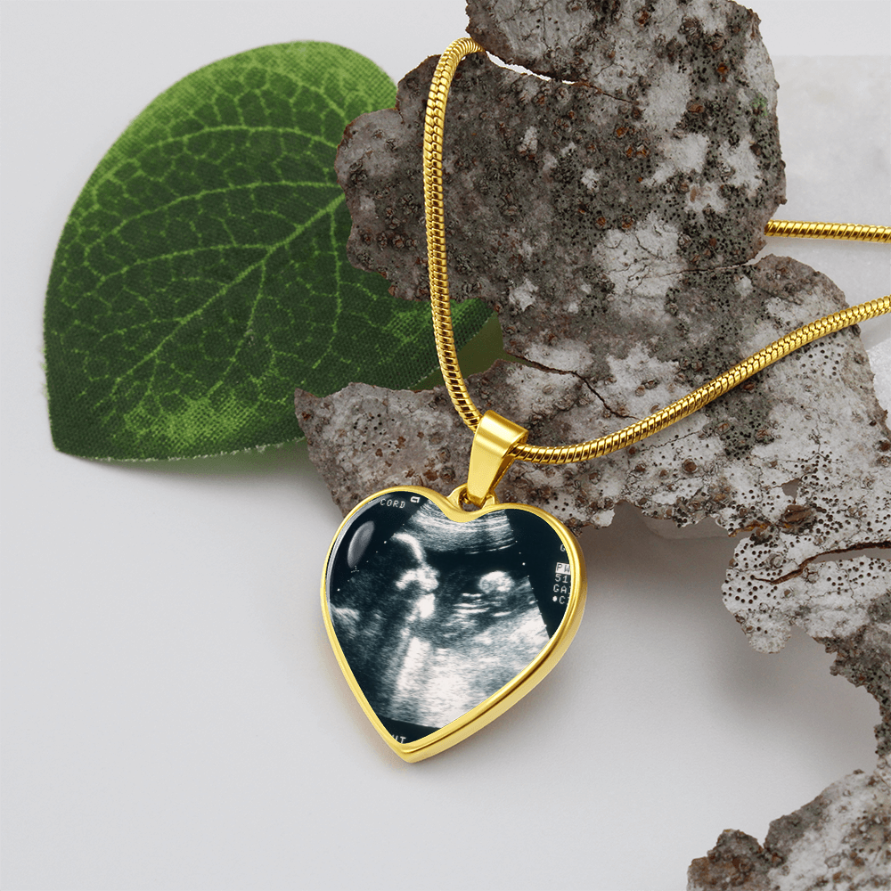 Custom Sonogram Heart necklace