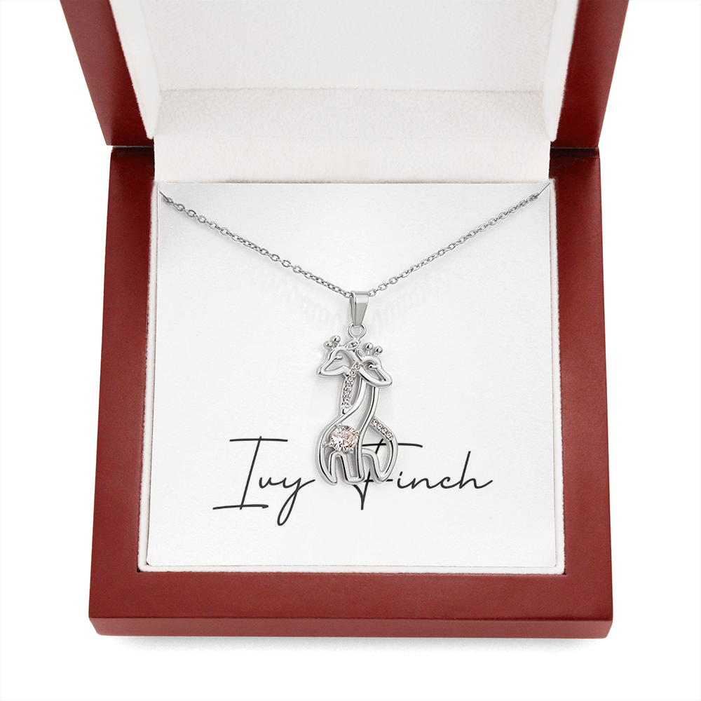 Mother Daughter Giraffe Necklace | Family Bond Gift | Growing Love Jewelry