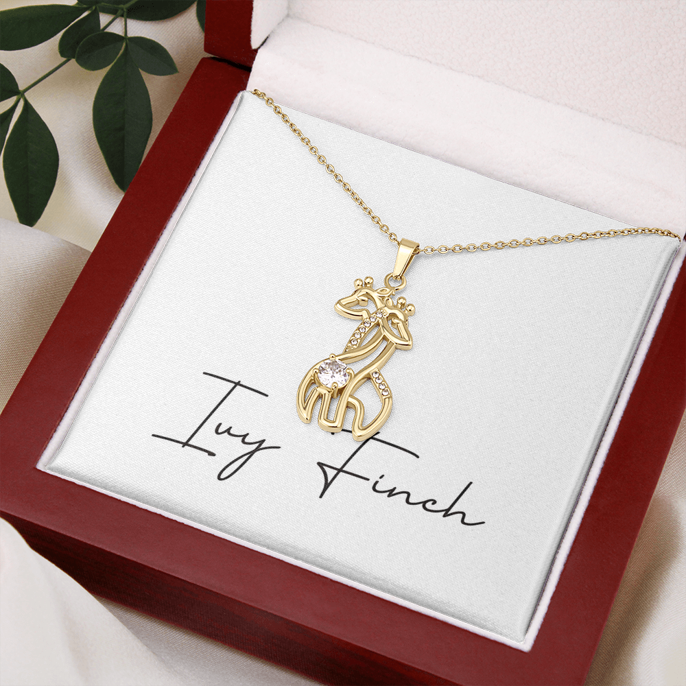 Mother Daughter Giraffe Necklace | Family Bond Gift | Growing Love Jewelry