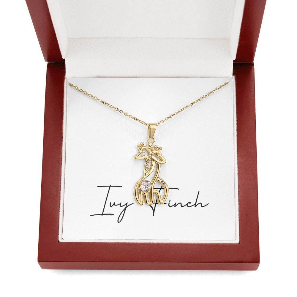 Mother Daughter Giraffe Necklace | Family Bond Gift | Growing Love Jewelry