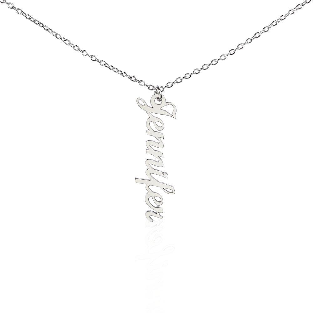 Best Daughter Vertical Name Necklace | Custom Love Gift | Precious Memory USA