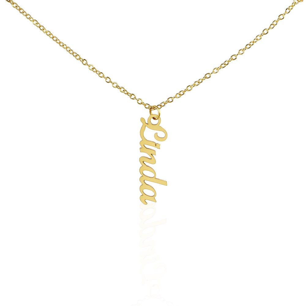 Best Daughter Vertical Name Necklace | Custom Love Gift | Precious Memory USA
