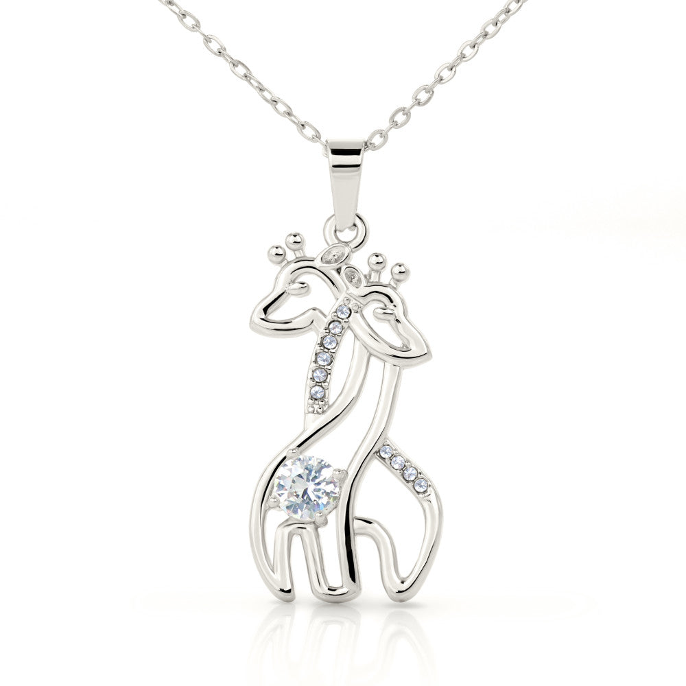 Mother Daughter Giraffe Necklace | Family Bond Gift | Growing Love Jewelry