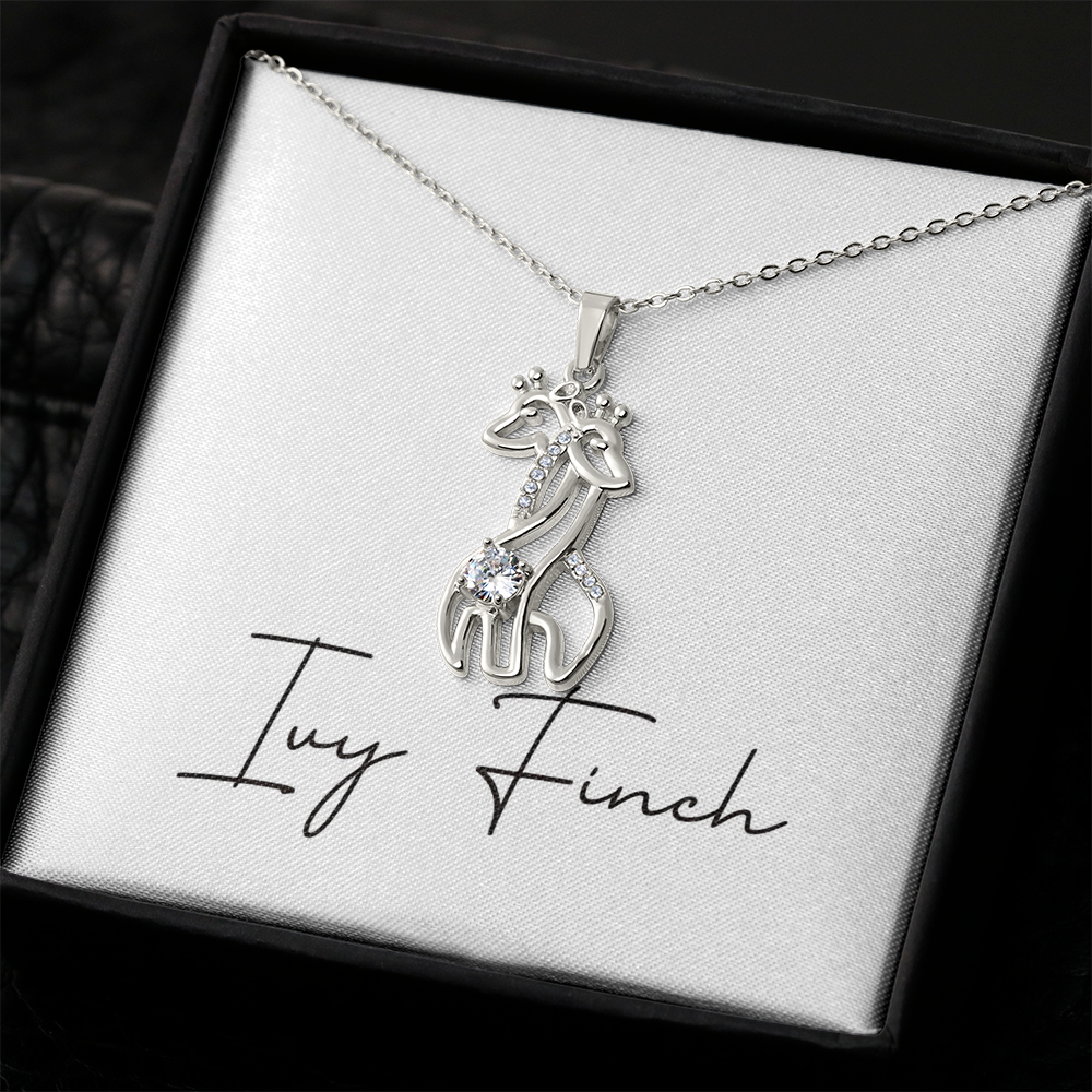 Mother Daughter Giraffe Necklace | Family Bond Gift | Growing Love Jewelry