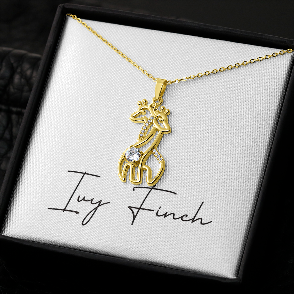 Mother Daughter Giraffe Necklace | Family Bond Gift | Growing Love Jewelry