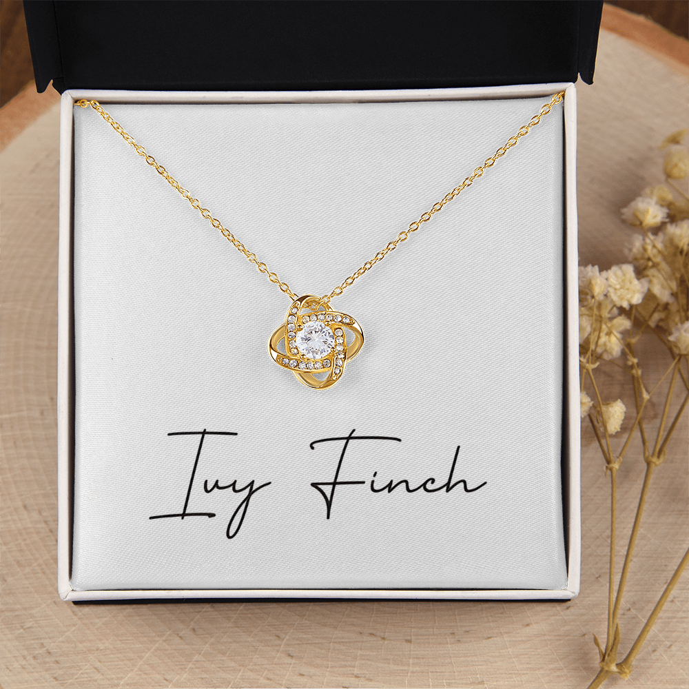 Mother Love Knot Necklace | CZ Crystal Gift | Eternal Bond Jewelry