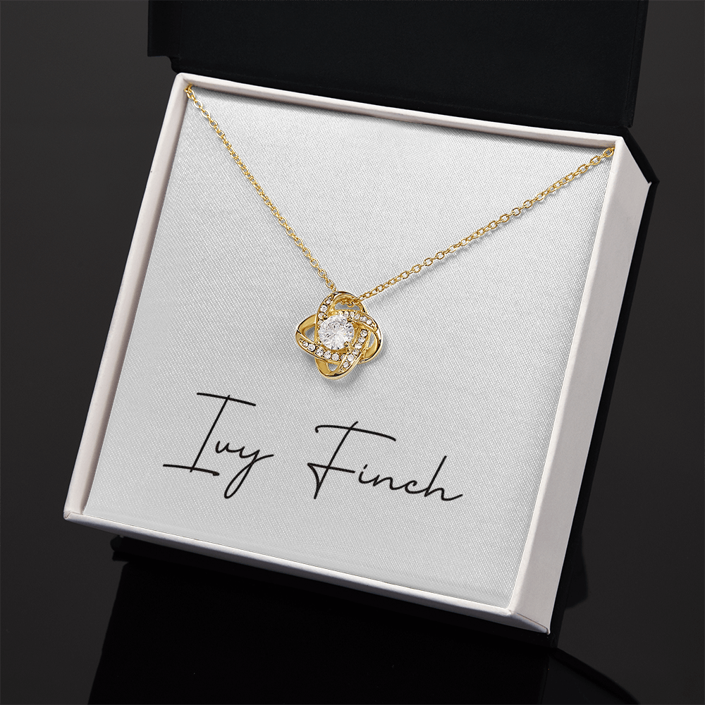 Mother Love Knot Necklace | CZ Crystal Gift | Eternal Bond Jewelry