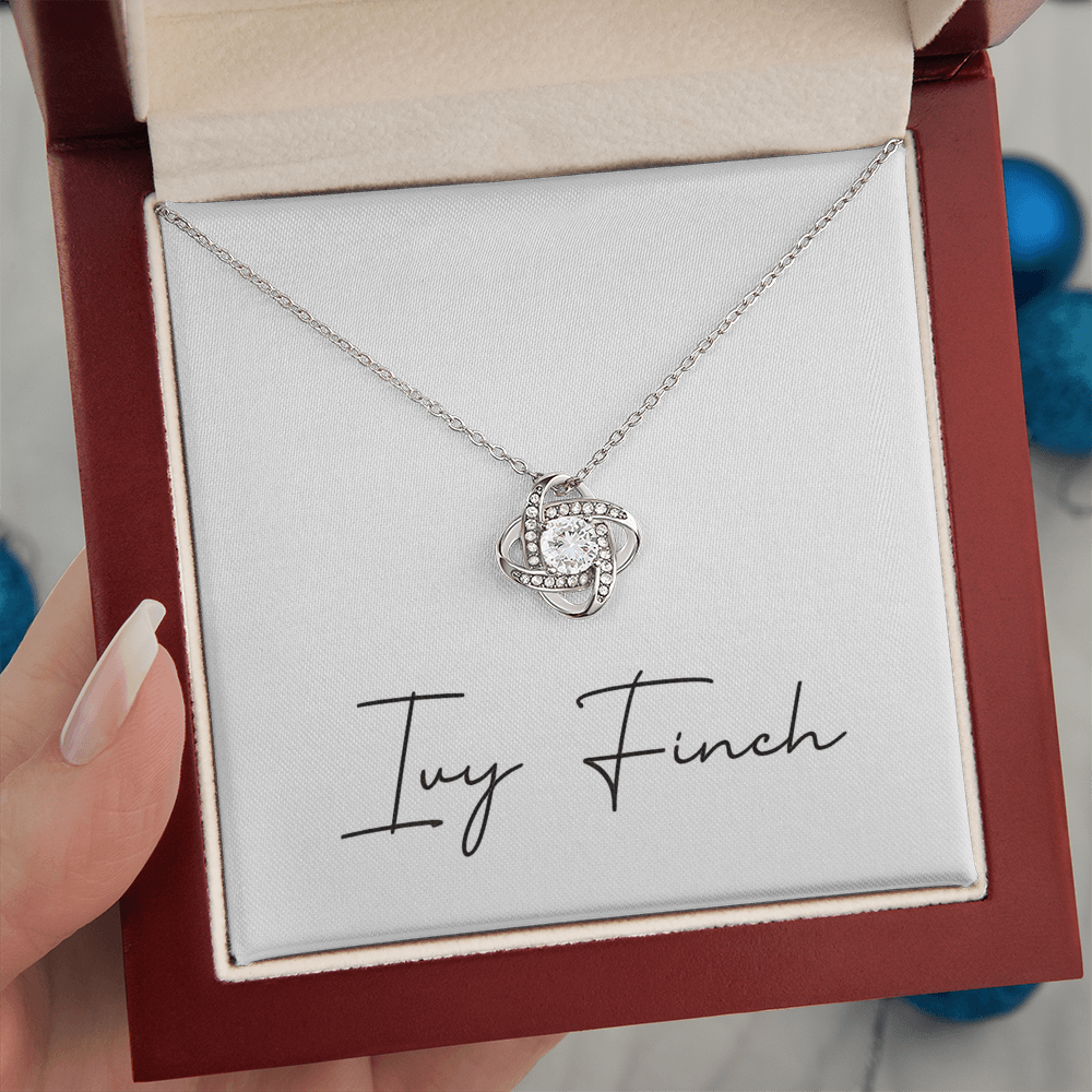 Mother Love Knot Necklace | CZ Crystal Gift | Eternal Bond Jewelry