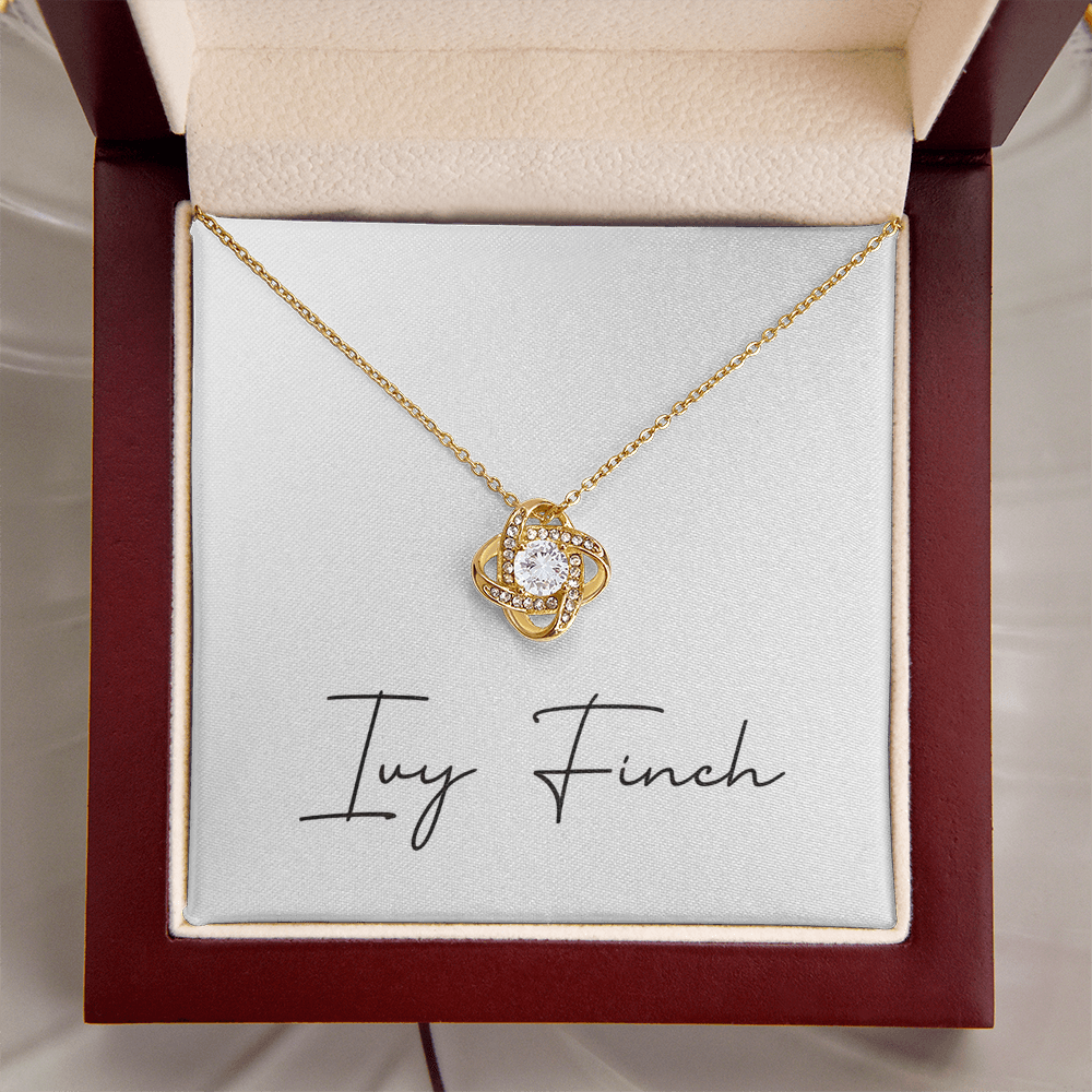 Mother Love Knot Necklace | CZ Crystal Gift | Eternal Bond Jewelry