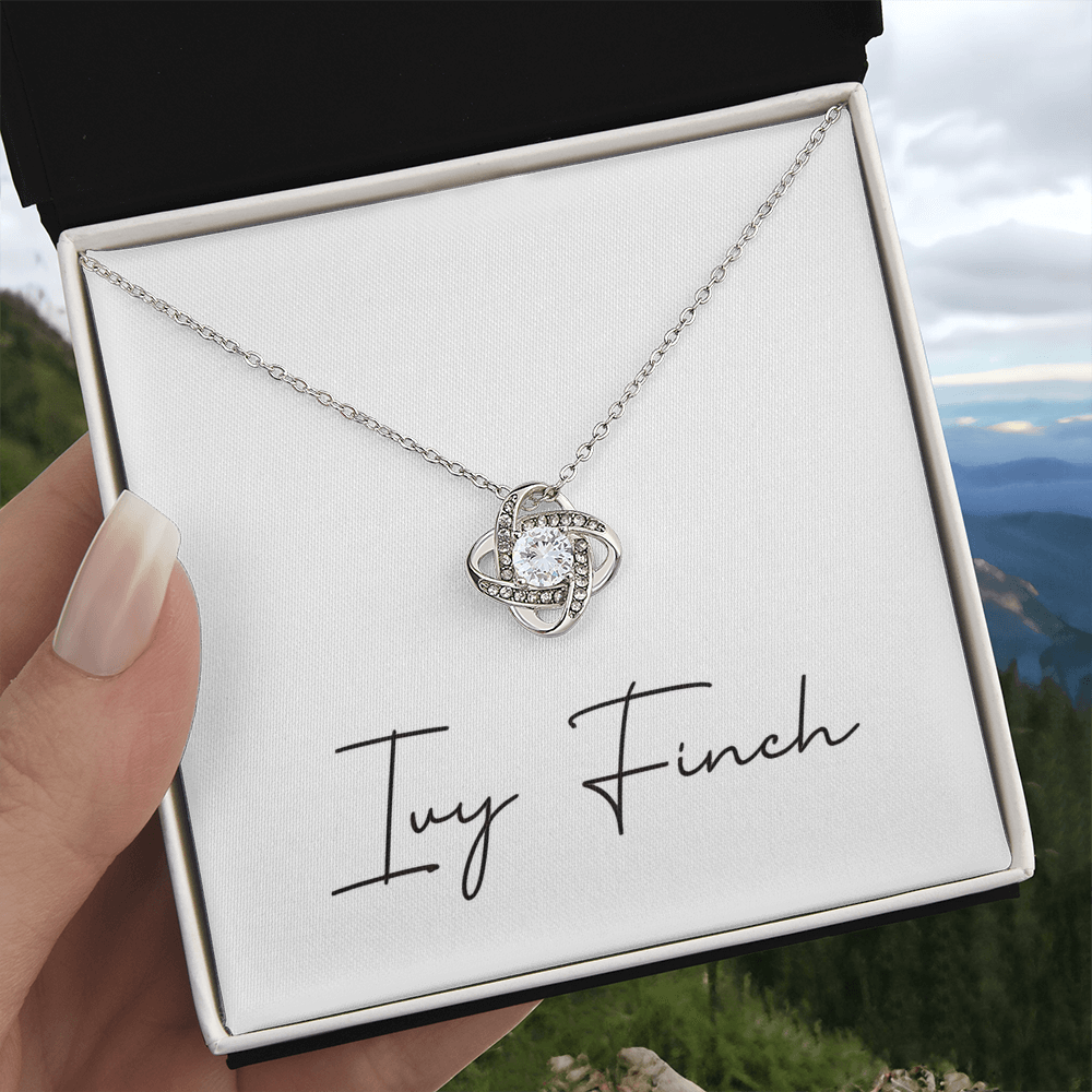 Mother Love Knot Necklace | CZ Crystal Gift | Eternal Bond Jewelry