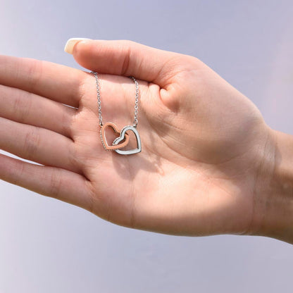 Sister Bond Heart Necklace | Interlocking Love Gift | Forever Connected CZ