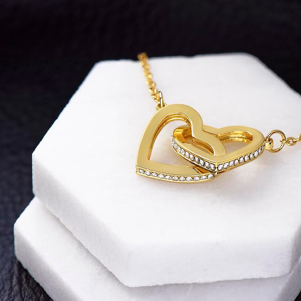 Sister Bond Heart Necklace | Interlocking Love Gift | Forever Connected CZ