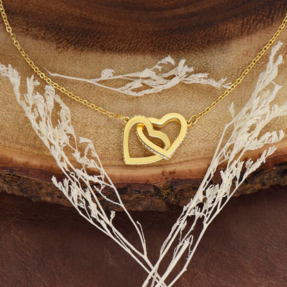 Sister Bond Heart Necklace | Interlocking Love Gift | Forever Connected CZ