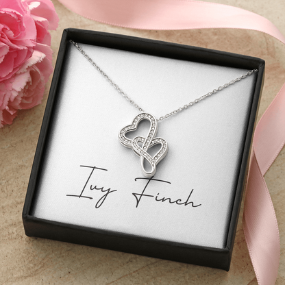 Love Connection Heart Necklace | Intertwined CZ Crystal | Eternal Bond Gift