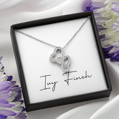 Love Connection Heart Necklace | Intertwined CZ Crystal | Eternal Bond Gift