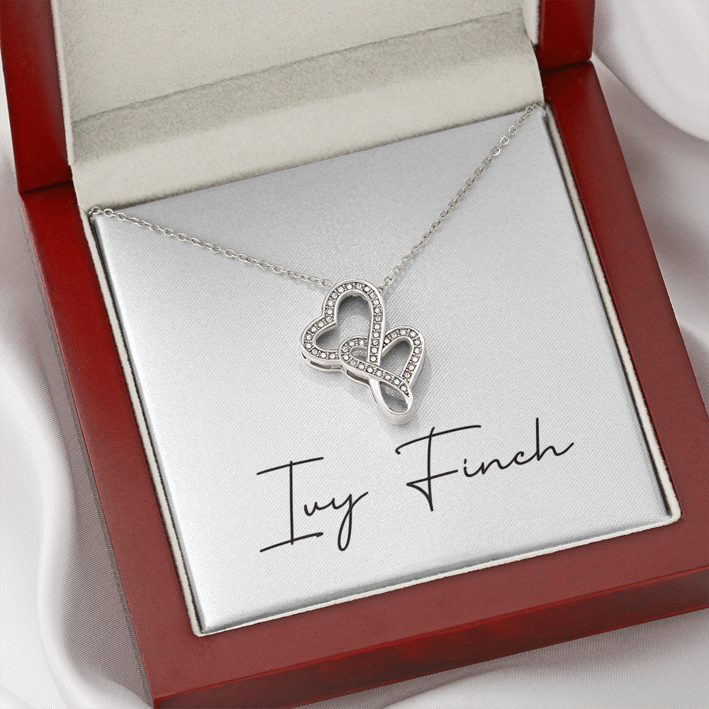 Love Connection Heart Necklace | Intertwined CZ Crystal | Eternal Bond Gift