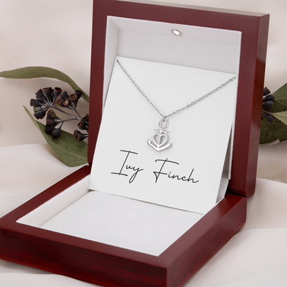 Soulmate Anchor Heart Necklace | Symbol of Eternal Love & Strength | Sacred Bond