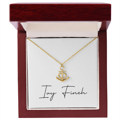 Soulmate Anchor Heart Necklace | Symbol of Eternal Love & Strength | Sacred Bond