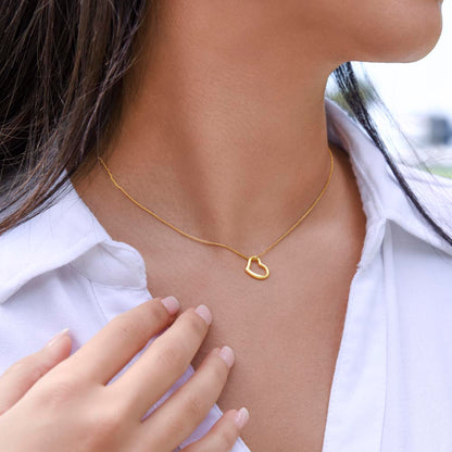 Soulmate Heart Necklace | 18K Gold Eternal Love | Sacred Bond Jewelry Gift