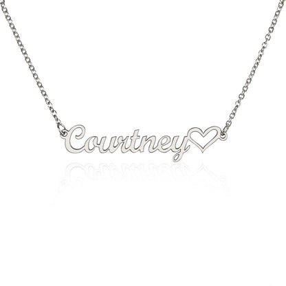 Personalized Girlfriend Heart Necklace | Custom Name Love Gift | Made in USA