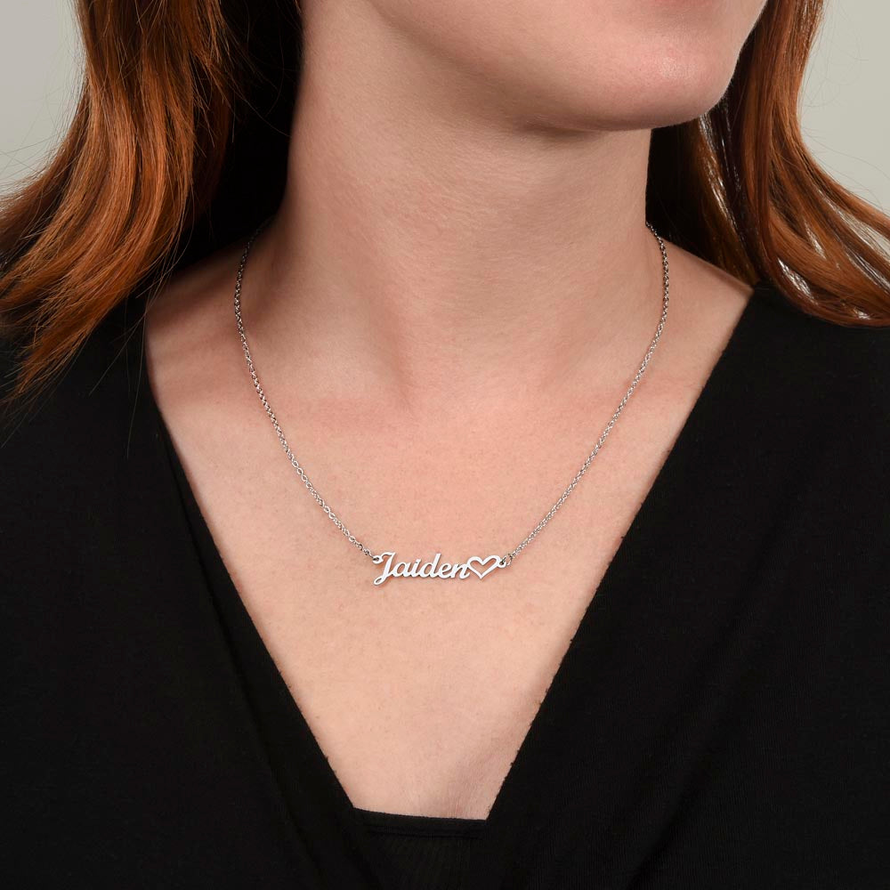 Personalized Girlfriend Heart Necklace | Custom Name Love Gift | Made in USA