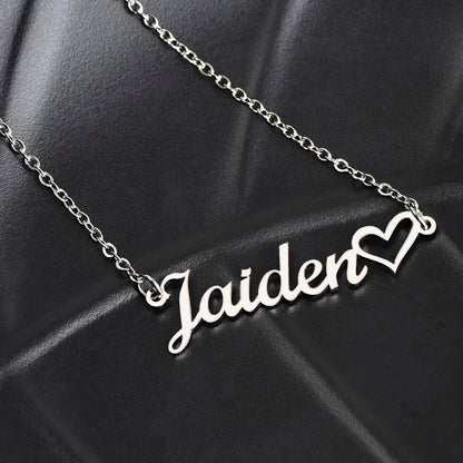 Customized Heart Name Necklace | Custom Love Jewelry | Made in USA Gift