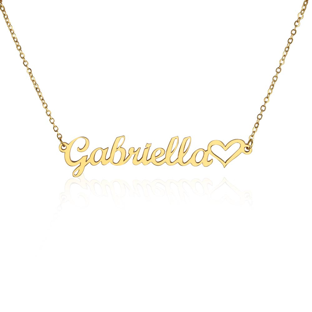 Personalized Girlfriend Heart Necklace | Custom Name Love Gift | Made in USA