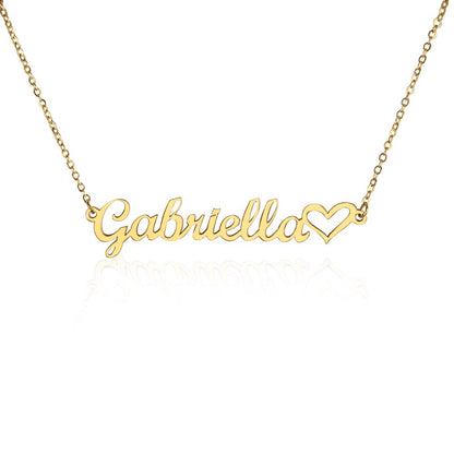 Personalized Girlfriend Heart Necklace | Custom Name Love Gift | Made in USA