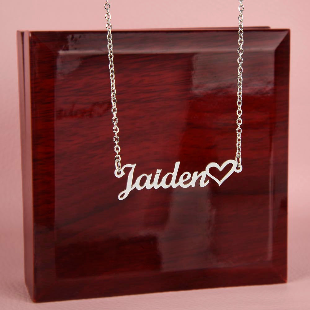 Personalized Girlfriend Heart Necklace | Custom Name Love Gift | Made in USA