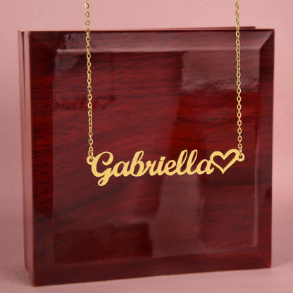 Personalized Girlfriend Heart Necklace | Custom Name Love Gift | Made in USA