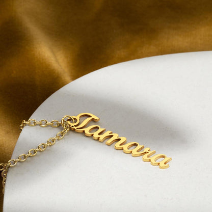 Classic Vertical Name Necklace