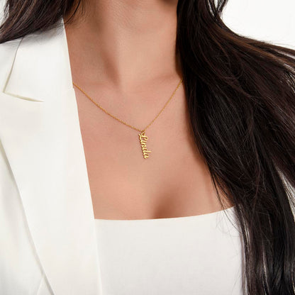 Classic Vertical Name Necklace