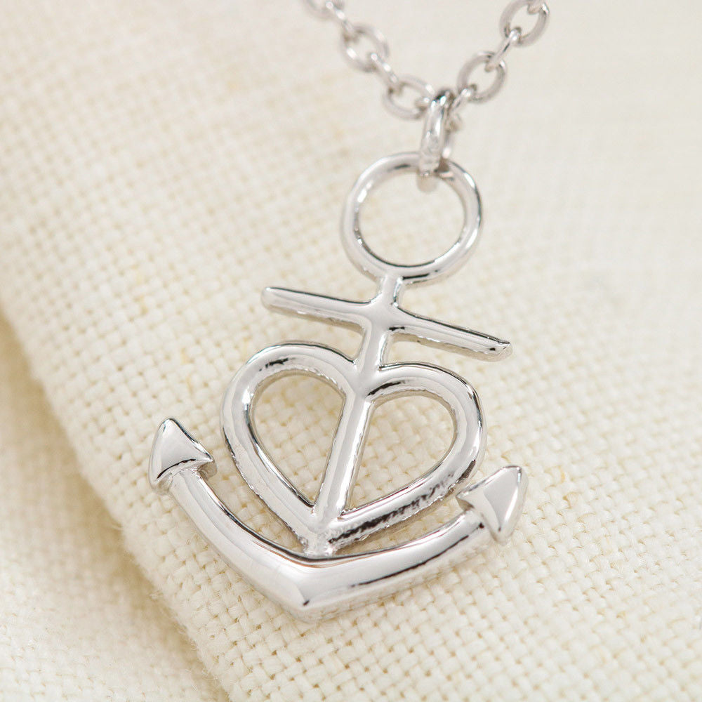 Soulmate Anchor Heart Necklace | Symbol of Eternal Love & Strength | Sacred Bond