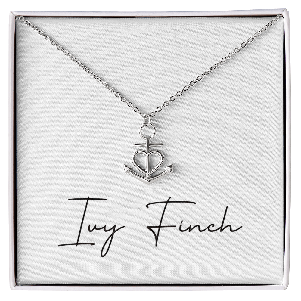 Soulmate Anchor Heart Necklace | Symbol of Eternal Love & Strength | Sacred Bond