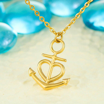 Soulmate Anchor Heart Necklace | Symbol of Eternal Love & Strength | Sacred Bond