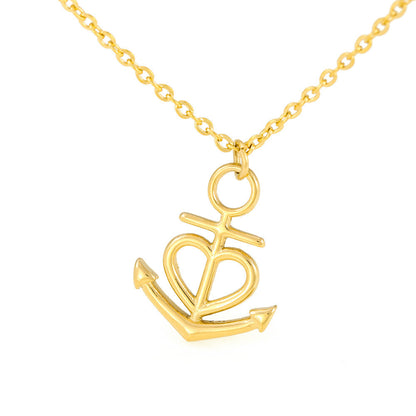 Soulmate Anchor Heart Necklace | Symbol of Eternal Love & Strength | Sacred Bond