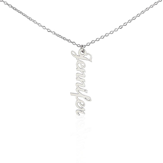 Family Kids Names Necklace | Custom Vertical Design | Made in USA Gift