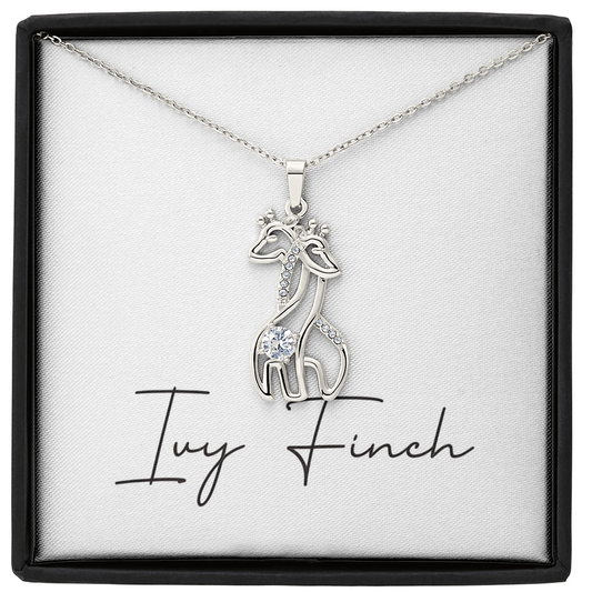 Mother Daughter Giraffe Necklace | Family Bond Gift | Growing Love Jewelry