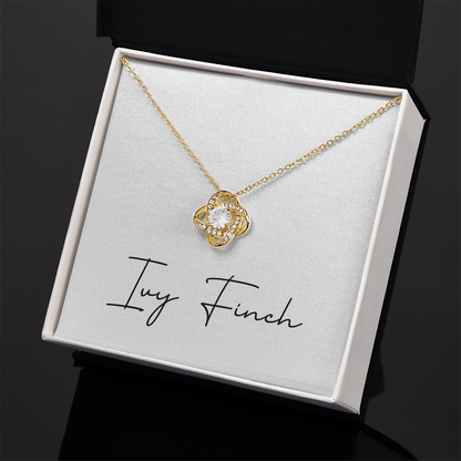 Elegant Love Knot Necklace | A Cherished Gift for Granddaughter | Timeless Jewelry