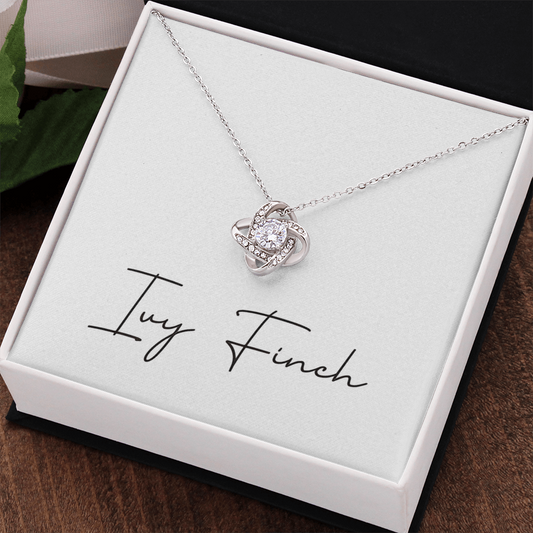 Mother Love Knot Necklace | CZ Crystal Gift | Eternal Bond Jewelry