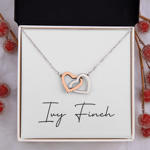 Sister Bond Heart Necklace | Interlocking Love Gift | Forever Connected CZ