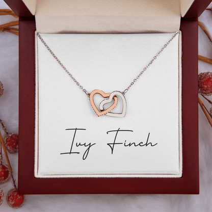 Sister Bond Heart Necklace | Interlocking Love Gift | Forever Connected CZ