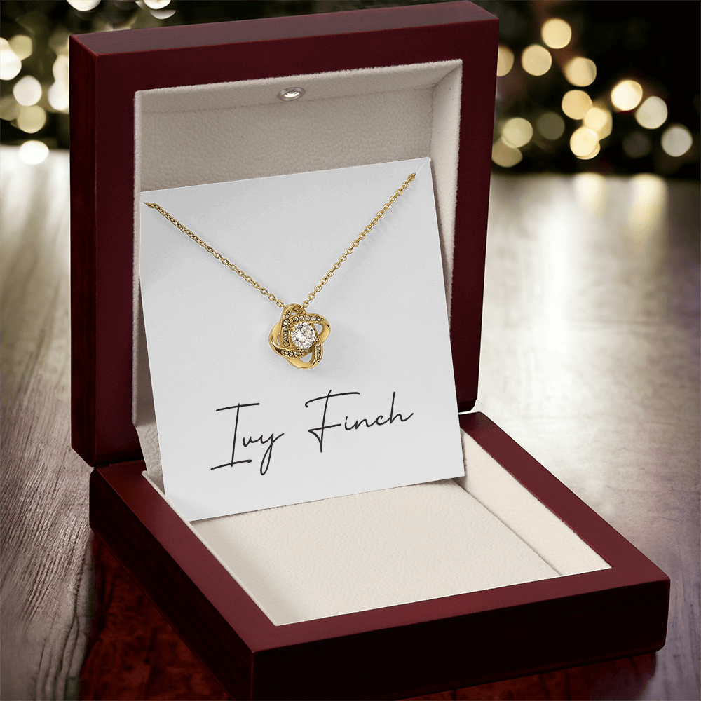 Elegant Love Knot Necklace | A Cherished Gift for Granddaughter | Timeless Jewelry